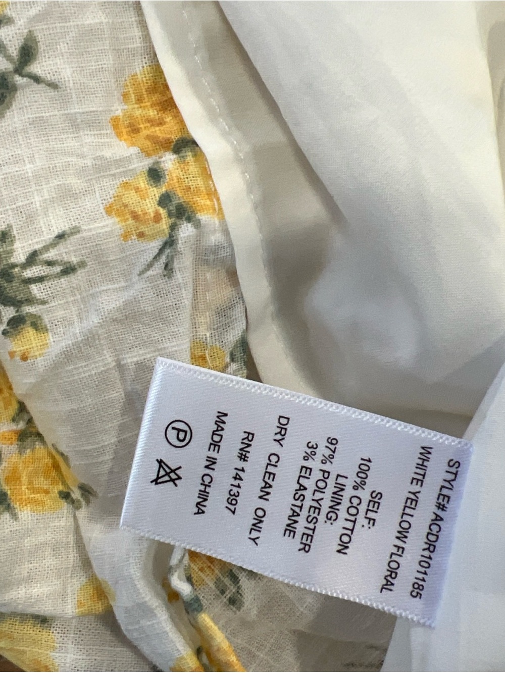 ASTR The Label Lovegrove White Yellow Floral Puff Sleeve Mini Dress Large - Picture 9 of 13